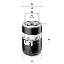 Ufi filtro olio 102 per - ufi, 23.102.02