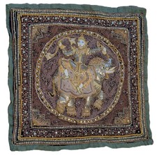 Arazzo cavaliere elefante