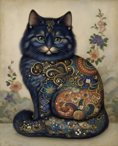 Gatto nero occhi dorati con