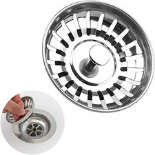 Tappo per Lavello,Tappi Lavandino Cucina,Filtro Tappo per Lavello Cucina 78Mm Ac