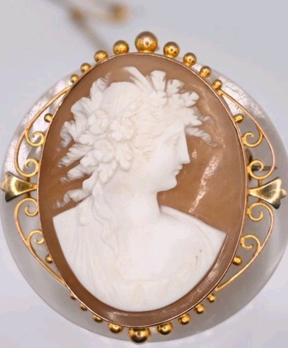 Antica spilla cammeo oro