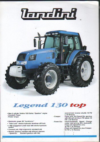 Foglietto brochure trattore