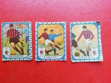 3 FIGURINE CALCIATORI NANNINA CICOGNA? MILAN SALVADORE ZAGATTI PIVATELLI ANNI 60