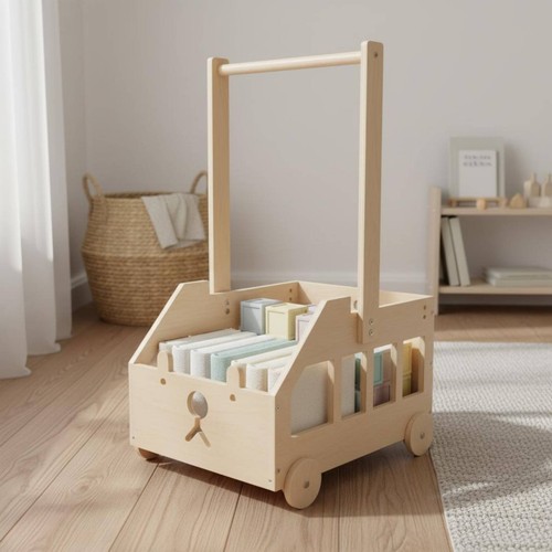 Carrello portagiochi legno - carrello,