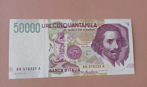 Banconota 50000 lire bernini - 50000,