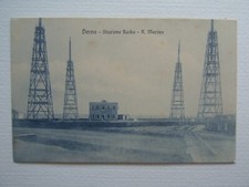 CARTOLINA LIBIA  DERNA - STAZIONE RADIO - REGIA MARINA  NON VIAGGIATA ANNI 30'