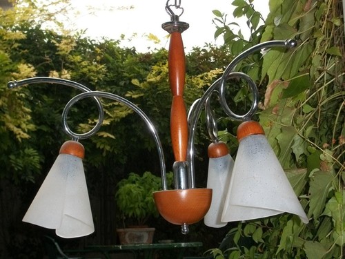 Lampadario vintage acciaio - lampadario,