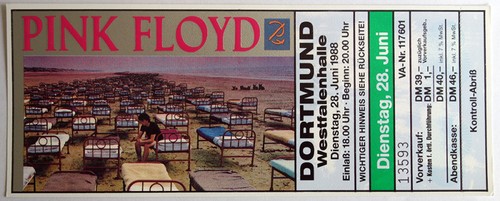 Pink floyd 1988 ticket - -,