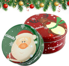 Scatole Di Biscotti Di Natale, Scatole Di Latta Natalizia, Scatole per Biscotti 