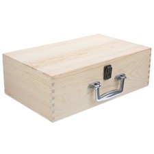 Cassa del in legno in bianco senza carattere fai -da -te con chiusura di