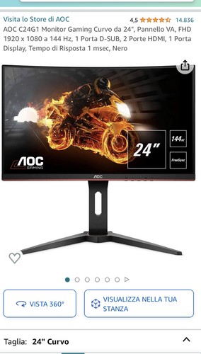 Aoc c24g1 monitor va lcd - c24g1,