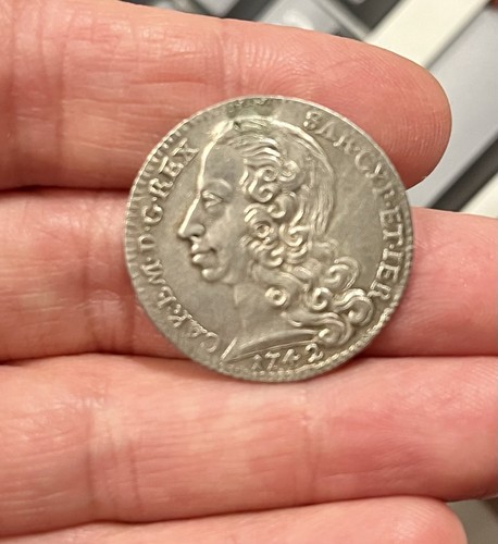 Una lira 1742 carlo - 1742,