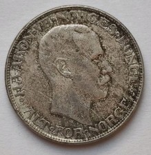 Moneta Argento Norvegia Haakon