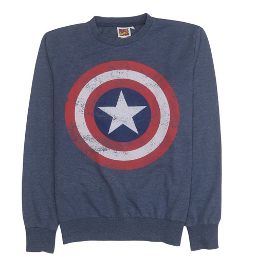 Felpa uomo marvel comics blu - uomo,