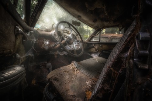 Poster interno auto vecchia