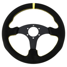 Volante in pelle scamosciata