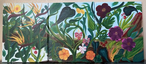 Set quadro trittico - , floreale