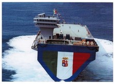 MARINA MILITARE Varo Nave Portaerei CAVOUR Rara VERA FOTOGRAFIA Genova Harrier