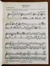 Beethoven - SONATAS (SONATE) - G. Schirmer. Spartiti Pianoforte. Antico Raro 
