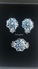 Set Orecchini E Anello Acquamarina 925