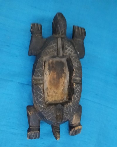 Dogon wooden carved turtle - wooden,