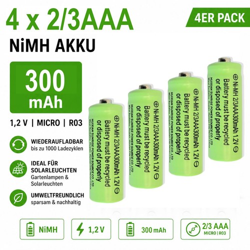 3aaa nimh 300 - 2/3aaa, mah
