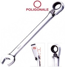 Chiave Combinata mm.19 Con Cricchetto Fermec BGS