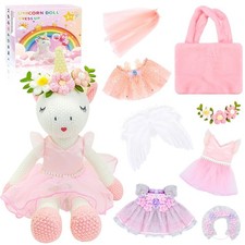 Aragallant Peluche Unicorno Bambina, Unicorno Giocattolo con Dress Up Doll, Unic