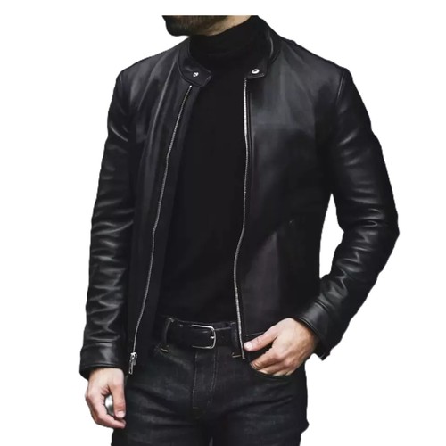 Giacca pelle nera - pelle, uomo