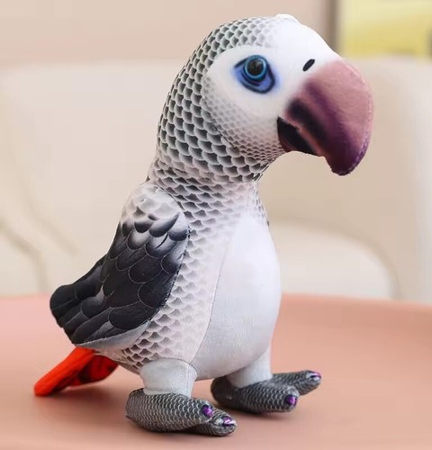 Peluche pappagallo grigio