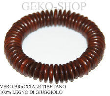 Bracciale elastico mala tibetano raro buddista in legno di giuggiolo unisex 