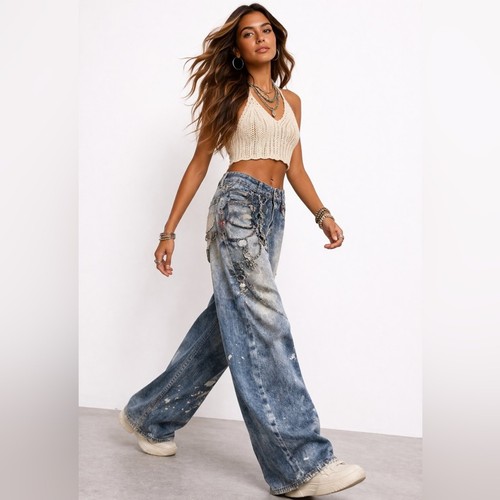 Jeans streetwear grafica