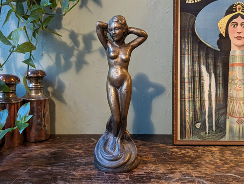 Statua scultura nudo - , ottone