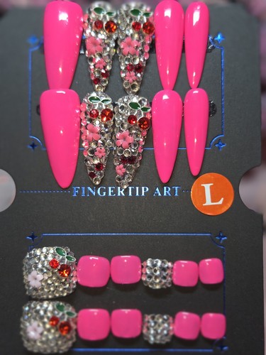 Unghie pressione rosa - a,