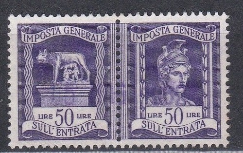 Italia 1959 marca da - da, bollo