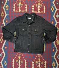 Tellason Selvedge Giacca Denim, Medium, Giacca Camionista Nera, Made In Japan