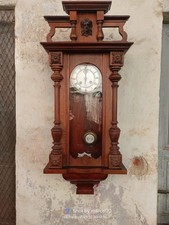 ANTICO OROLOGIO DA PARETE INIZIO SECOLO FUNZIONANTE QUADRANTE E FINITURE CERAMIC