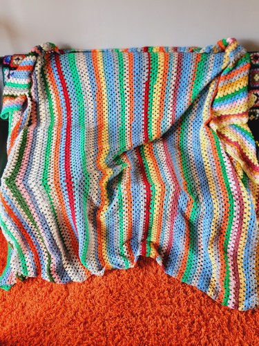 Large crochet colourful granny - colourful,
