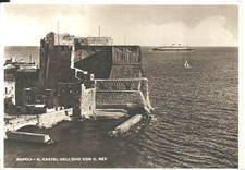 NAPOLI - Il Castel dell' Ovo con il REX - vera foto anni 38-40  -aav672