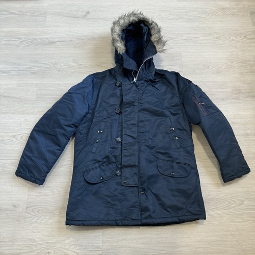 Parka vintage n3b blu navy - parka,