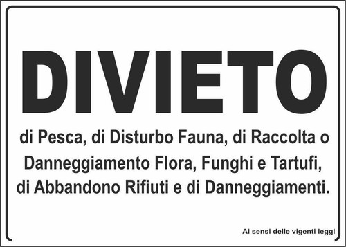 Cartello segnaletico divieto - -,