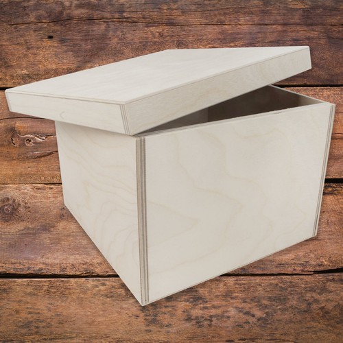 Scatola legno cubo quadrato - in,