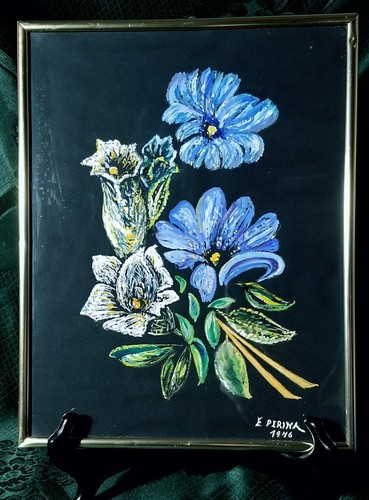 Quadro perina 1976 fiori - e.,