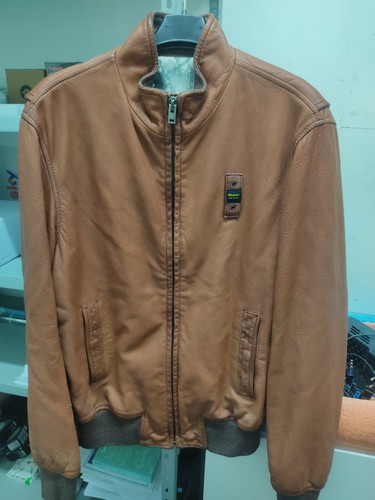 Giacca pelle blauer - giacca,