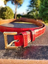 Cintura Di Coccodrillo in vera pelle fatta a mano in Italia, taglia Donna