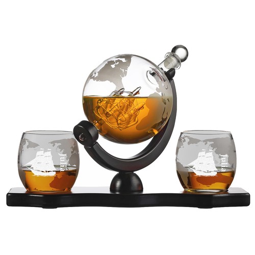 Tlg globus whisky decanter - 4-tlg,