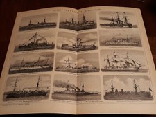 1894 stampa navi da guerra