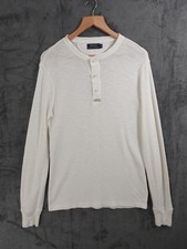 Camicia Ralph Lauren Henley uomo media bianca baselayer lavoro lavoro lavoro Oi Polloi maglia