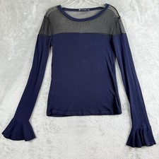 Top Zara Trafaluc piccolo blu