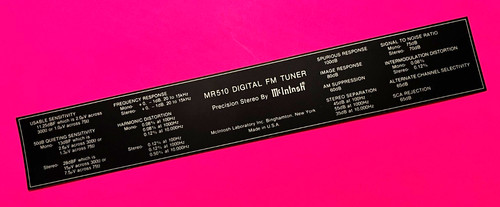 Mcintosh mr510 top cover - mr510,